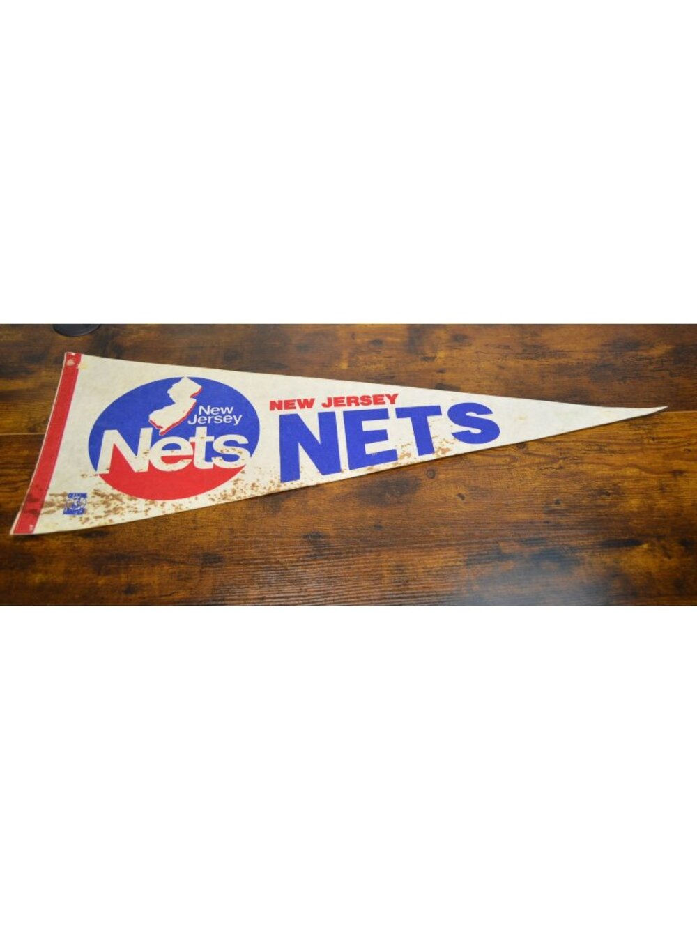 New Jersey Nets Vintage Pennant Banner Basketball Memorabilia 30 inches